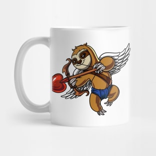 Cupid Sloth Valentines Day Mug